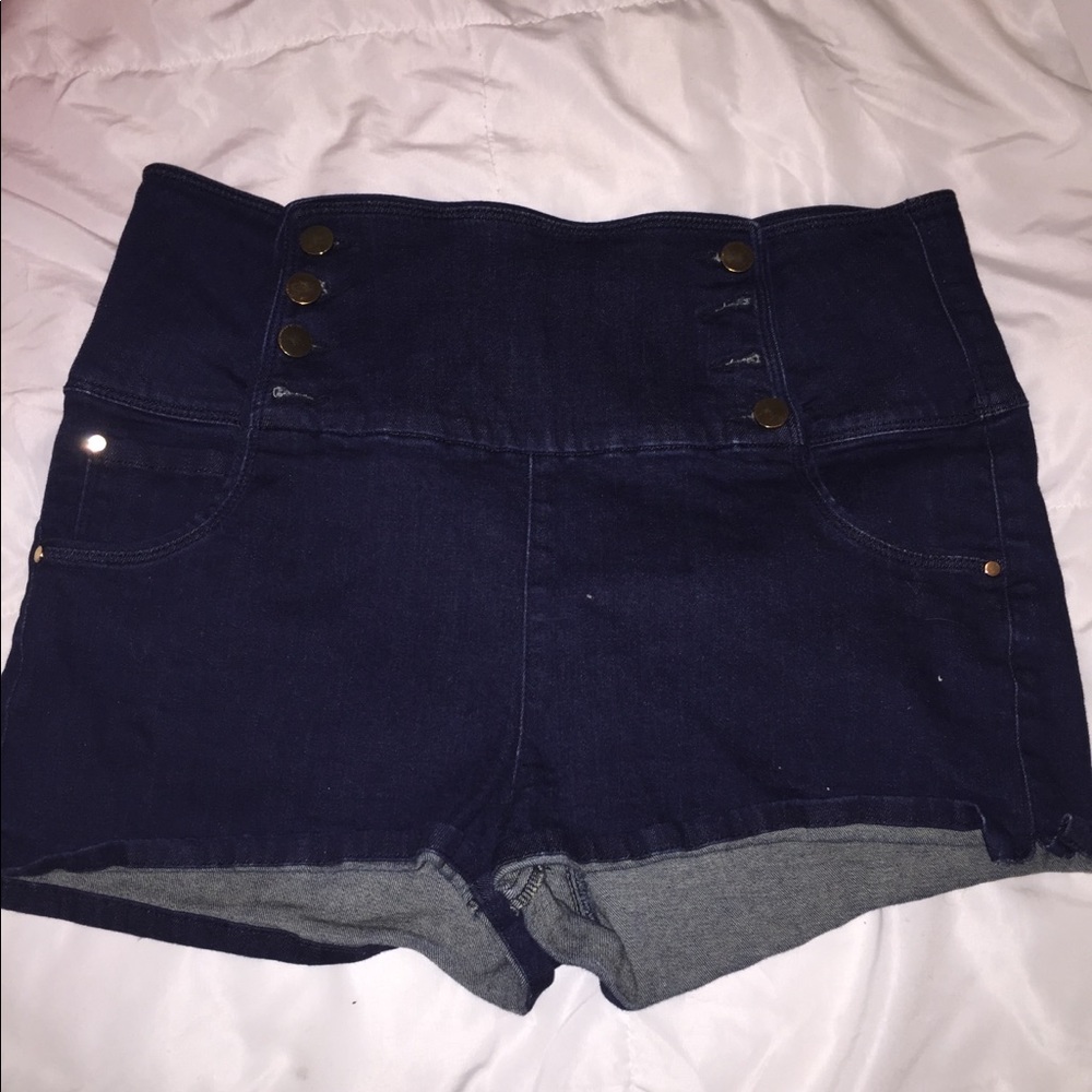 Jean shorts and silk top